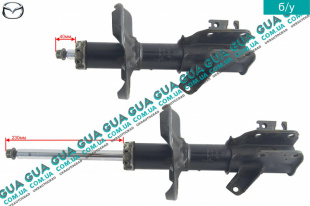 Амортизатор передний левый газовый ( стойка ) Mazda / МАЗДА 323 F 1998-2004 1.6 (1598 куб.см. )