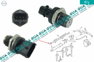Датчик, давление подачи топлива ( Датчик давления топлива в рейке )   