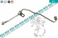 Трубка подачи масла на турбину Seat / СЕАТ LEON 2005- 1.6TDI (1598 куб.см.)