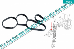 Прокладка масляного радиатора ( теплообменника ) Seat / СЕАТ LEON 2005- 2.0FSI (1984 куб.см.)