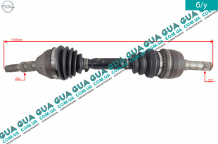 Полуось передняя Z27/30 ( привод в зборе с шрусами )   