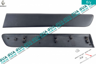 Молдинг / листва / накладка левой боковой части кузова / сдвижной двери левой ( L-740мм H-125мм )   