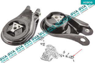 Подушка двигателя / КПП коробки передач задняя левая ( опора ) Volvo / ВОЛЬВО C30 2.0D (1998 куб. см.)