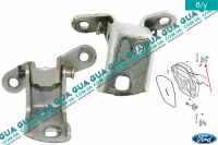 Петля верхняя задней левой двери ( навес )	 Ford / ФОРД MONDEO III 2001-2007 / МОНДЕО 3 1.8SCI (1798 куб. см.)