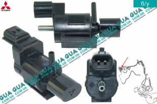 Клапан электромагнитный вакуумной системы / трансдьюсер включения переднего привода Mitsubishi / МИТСУБИСИ L200 1996-2006 / Л200 96-06 2.5TD 4WD (2477 куб.см.)