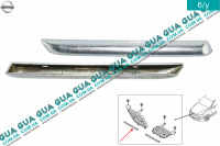 Декоративная накладка решетки радиатора правая Nissan / НИССАН ALMERA N16 / АЛЬМЭРА Н16 2.2 DCI ( 2184 куб.см.)