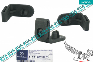 Клипса / защелка реснички ( проставка крепления крыла / кронштейн под накладку фары / брови )   