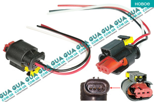 Фишка / разъем / штекер / колодка з проводами катушки зажигания 3 контакта   