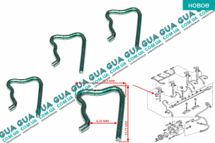Фиксатор обратки / зажим форсунки ( защелка / крепёж / клипса / стопор / скоба  SIEMENS / VDO ) 1 шт.   