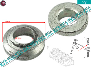 Шайба болта / винта бугеля крепления форсунки 1шт.   