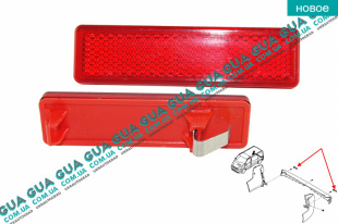 Отражатель заднего бампера ( катафот ) Vauxhal / ВОКСХОЛ MOVANO 2003-2010 2.5DCI (2463 куб.см.)