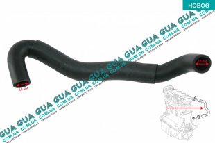 Патрубок вентиляции картерных газов / сапун ( шланг, трубка )   