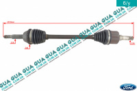 Полуось передняя левая Z 28/36 ( привод в зборе с шрусами c АБС / ABS )
