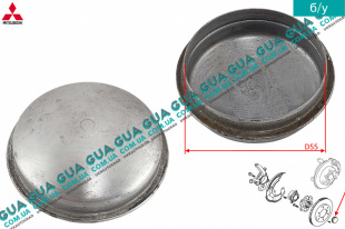Крышка ступицы D55 ( заглушка / колпачок ) Mitsubishi / МИТСУБИСИ L200 1996-2006 / Л200 96-06 2.5TD 4WD (2477 куб.см.)