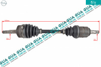 Полуось передняя левая Z 22/22 ( привод в зборе с шрусами c АБС / ABS )