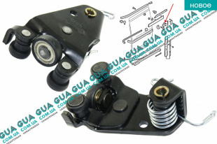 Ролик правой сдвижной двери средний    