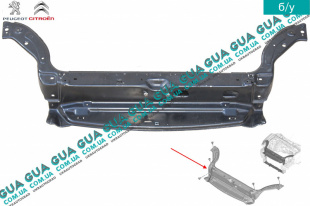 Установочная передняя панель ( окуляр / телевизор ) Peugeot / ПЕЖО PARTNER M59 2003-2008 / ПАРТНЕР М59 03-08 1.9D (1868 куб.см.)