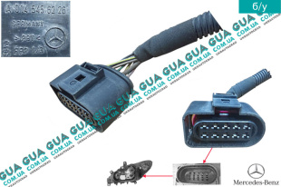 Фишка фары передней Mercedes / МЕРСЕДЕС VITO W639 2003- / ВИТО 639 03- 3.5 (3498 куб.см.)
