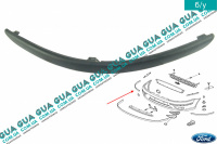Накладка декоративная / молдинг / листва переднего бампера правая