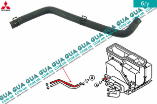 Патрубок / шланг / трубка отопителя ( заднего ) Mitsubishi / МИТСУБИСИ PAJERO III 2000-2006 / ПАДЖЕРО 3 00-06 2.5TD 4WD (2477 куб.см.)