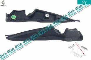 Пластик / накладка  под лобовое стекло левый   