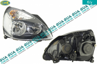 Фара передняя правая Renault / РЕНО CLIO II / КЛИО 2 1.9D (1870 куб.см.)