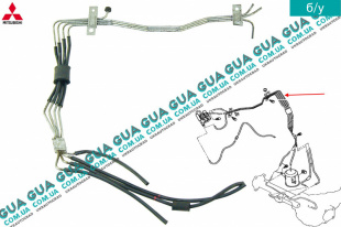 Шланги / патрубки вакуумной системы переднего моста ( трубки ) Mitsubishi / МИТСУБИСИ PAJERO III 2000-2006 / ПАДЖЕРО 3 00-06 3.5 (3497 куб.см.)