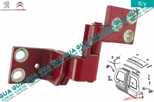 Петля ( навес ) правой двери задней нижняя Peugeot / ПЕЖО PARTNER M49 1996-2003 / ПАРТНЕР М49 98-03 1.9D (1905 куб. см.)