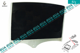 Стекло двери задней левой лифтбек   