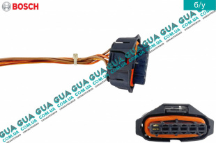 Фишка / разъем с проводами педали газа ( акселератора, потенциометра ) 5 контактов   