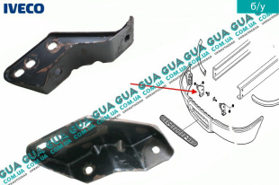 Кронштейн крепления переднего бампера правый   