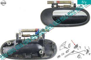 Ручка передней правой двери наружная Nissan / НИССАН ALMERA N16 / АЛЬМЭРА Н16 1.5 (1498 куб. см.)