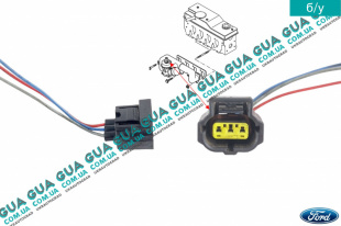 Фишка / разъем з проводами / штекер клапана рециркуляции выхлопных газов EGR / ЕГР / генератора / датчика положения дросельной заслонки ( дпдз 3 контакта )   