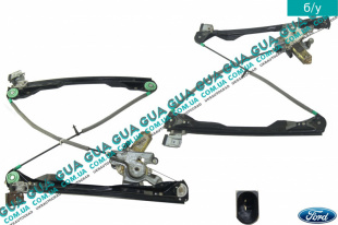 Стеклоподъемник передний левый электрический Ford / ФОРД FOCUS I 1998-2004 / ФОКУС 1 98-04 1.4 V16 (1388 куб. см.)