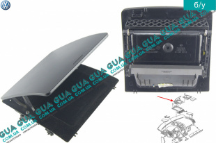 Бардачок / вещевой ящик торпедо ( центральный )   