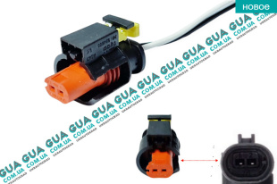 Фишка / разьем / штекер с проводами датчика положения коленвала / колодка фазорегулятора / газовой форсунки BRC ГБО LPG CNG ( 2 контакта ) Ford / ФОРД KA / КА 1.3TDCI (1248 куб.см.)