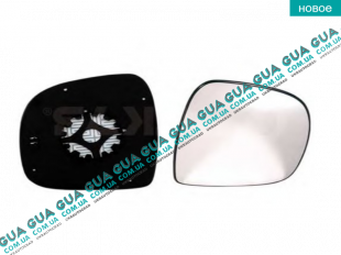 Вкладыш зеркала заднего вида правый с подогревом (асф) 2010-   