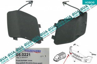 Заглушка переднего бампера правая Vauxhal / ВОКСХОЛ MOVANO 2010- 2.3DCI (2299 куб.см.)