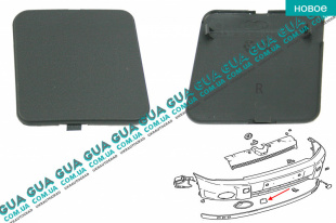 Заглушка переднего бампера правая   