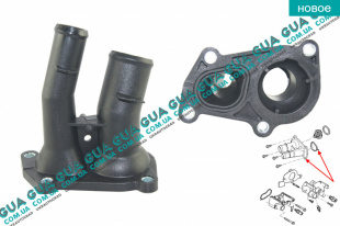 Фланец охлаждающей жидкости / корпуса термостата    