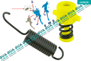 Пружина педали сцепления Volvo / ВОЛЬВО S40 II 2.0D (1998 куб. см.)