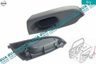 Накладка ручки задней левой двери ( внутренняя с пепельницей )   