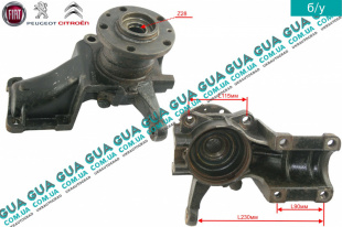 Поворотный кулак ( цапфа / ступица ) R15 правый под ABS   