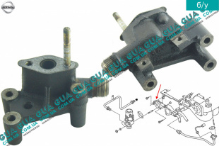 Кронштейн - патрубок ЕГР ( EGR ) Nissan / НИССАН ALMERA N16 / АЛЬМЭРА Н16 1.5 (1498 куб. см.)