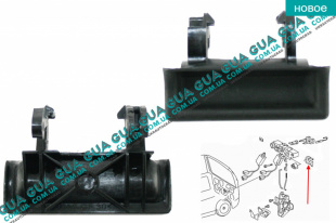 Ручка ляды наружная ( задней двери / крышки багажника )   