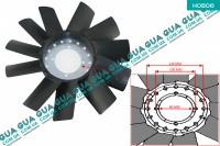 Крыльчатка двигателя 11 лопастей D395 ( вентилятор охлаждения ) +АС Ford / ФОРД TRANSIT 1985-2000 / ТРАНЗИТ 85-00 2.5TDI (2496 куб.см.)
