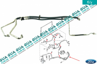Трубка / патрубок кондиционера ( шланг ) Ford / ФОРД TRANSIT ( CUSTOM ) 2013- / ТРАНЗИТ (КАСТОМ) 13- 2.2 TDCI (2198 куб.см.)