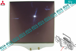 Стекло двери задней левой   