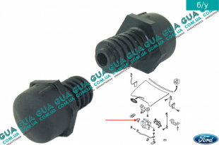 Демпфер / ограничитель капота / отбойник / подушка 1шт. Ford / ФОРД ESCORT 1992-1995 / ЭСКОРТ 92-95 1.3 (1299 куб. см.)
