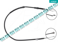 Трос ручного тормоза ( левый / правый ) (задний ) VW / ВОЛЬКС ВАГЕН TRANSPORTER V 2003- / ТРАНСПОРТЕР 5 03- 2.0TDI (1968 куб.см.)